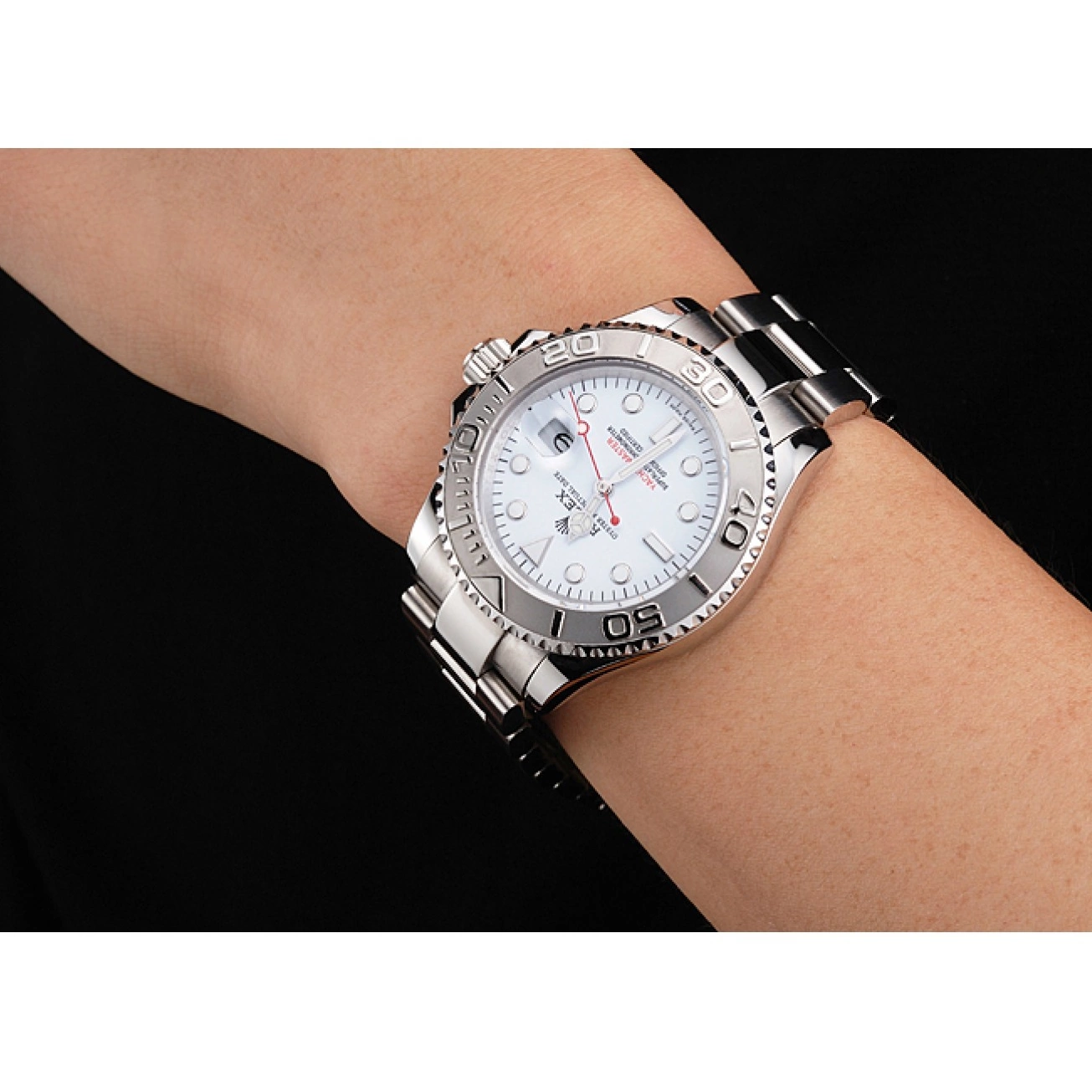 AAA replica watch Swiss Rolex Staniless Steel White Yacht-Master Bracelet Case Dial And 0718